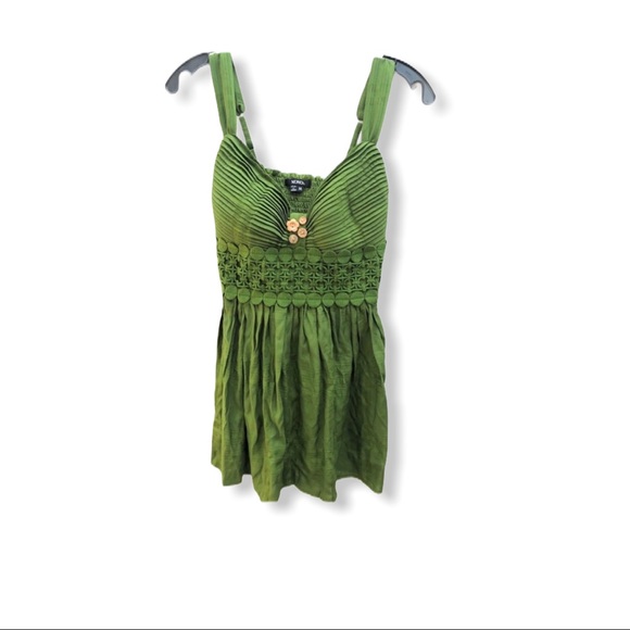 XOXO Tops - XOXO Pleated Camisole Green